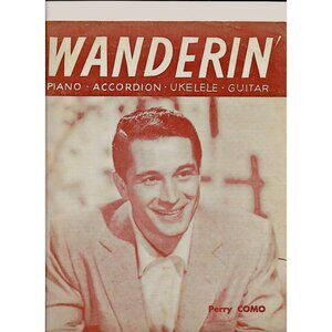1950 Wanderin Perry Como Vintage Sheet Music Great Graphics Edwards Music Compan
